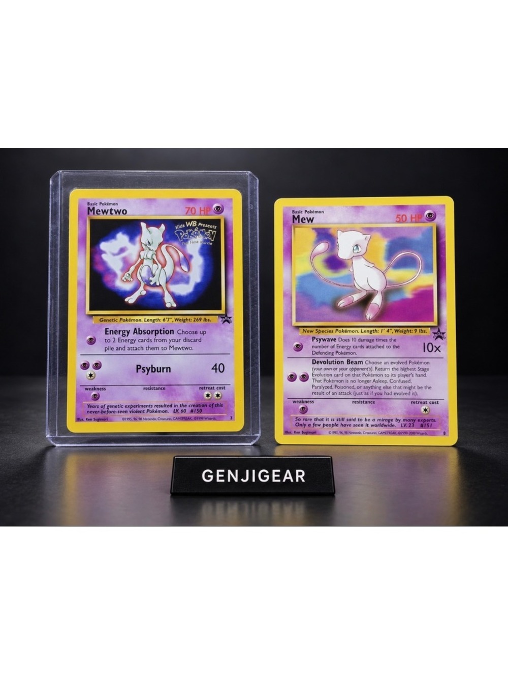Pokemon Mewtwo & Mew Promo Cards 1999 Kids WB Presents The First Movie